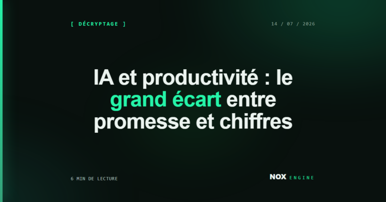IA et productivite : le grand ecart entre la promesse et les chiffres - Nox Engine