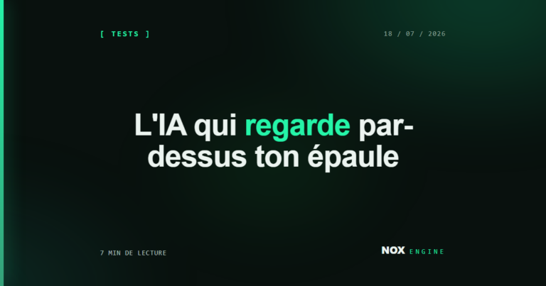 Vignette Nox Engine, fiche airjelly : L'IA qui regarde par-dessus ton épaule