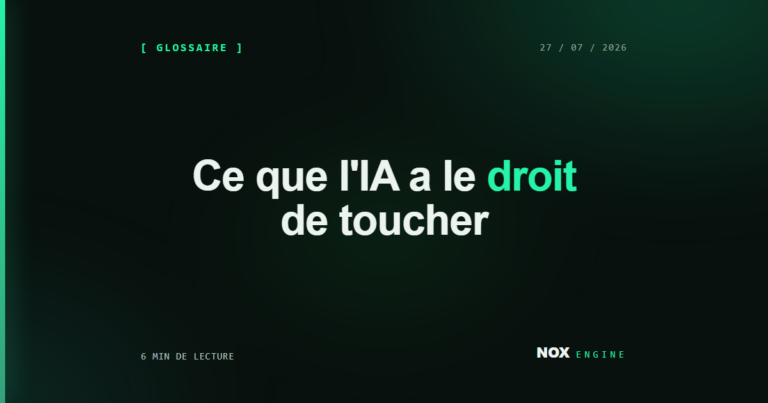 Vignette Nox Engine, fiche mcp : Ce que l'IA a le droit de toucher