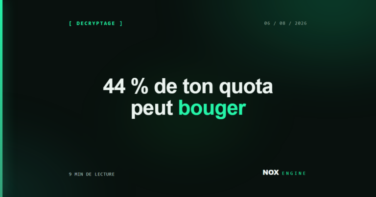 Vignette Nox Engine : 44 pour cent du quota mensuel de credits Copilot est une part variable