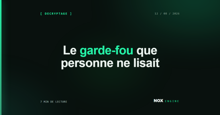 Vignette Nox Engine, fiche claude-code-mode-auto : Le garde-fou que personne ne lisait