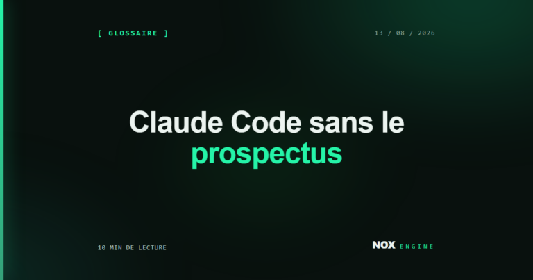 Vignette Nox Engine, fiche claude-code : Claude Code sans le prospectus