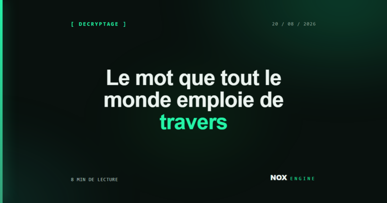 Vignette Nox Engine, fiche vibe-coding : Le mot que tout le monde emploie de travers