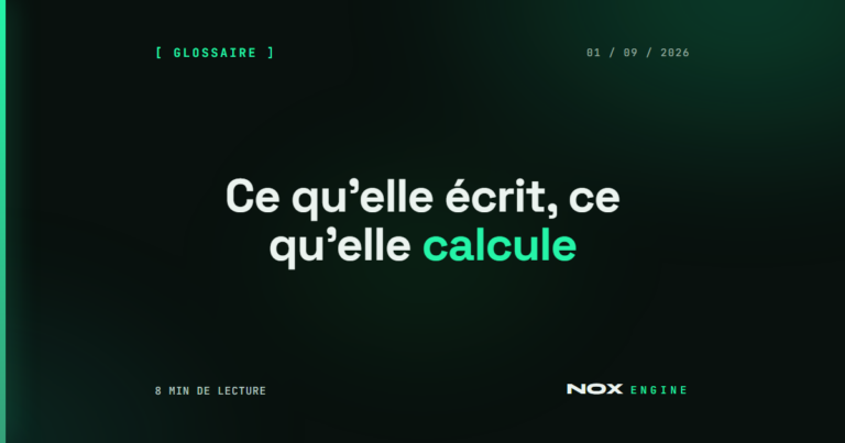 Vignette Nox Engine, fiche chain of thought : ce que le modèle écrit contre ce qu'il calcule
